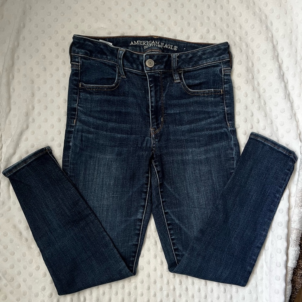 American Eagle Outfitters Women's Dark Blue Jeans